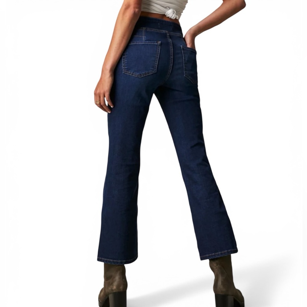 Free People We The Free In My Feelings Pull On Slim Flare Jeans M - Picture 3 of 7
